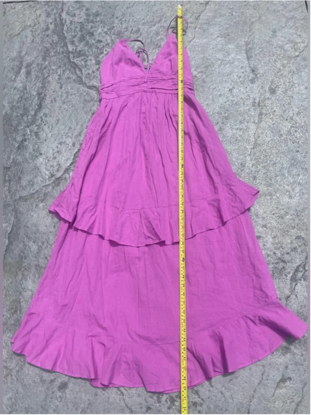 Abercrombie & Fitch Lavender Tiered Maxi Dress cotton nwt